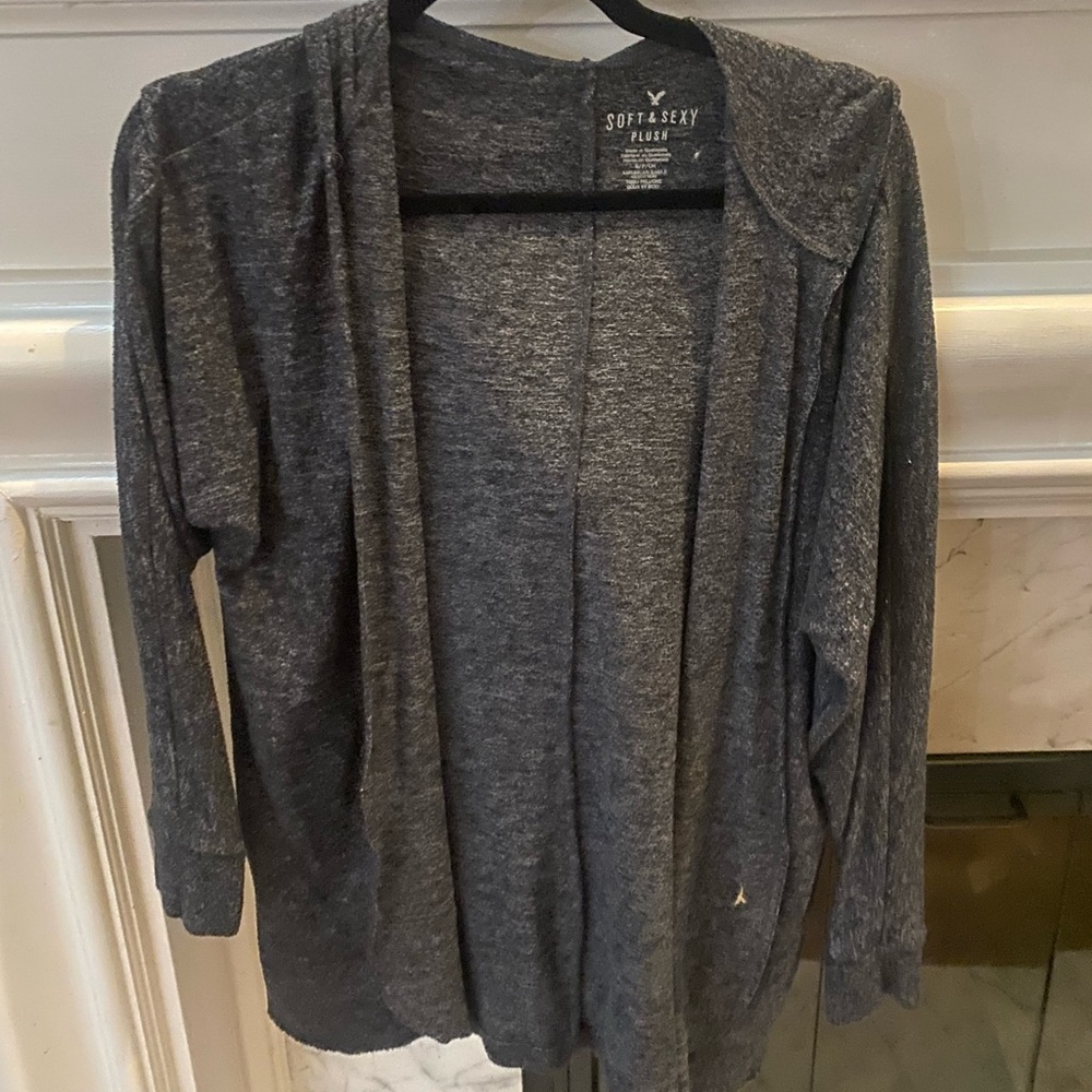 American Eagle Size S - grey cardigan with hood